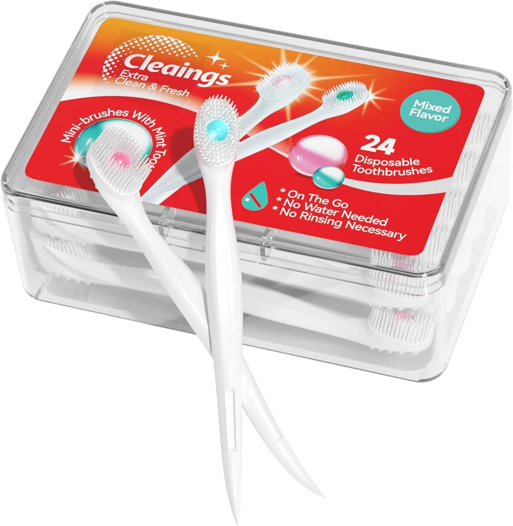 Brushes-Disposable Toothbrushes with Toothpaste and Pick for Work or Trav