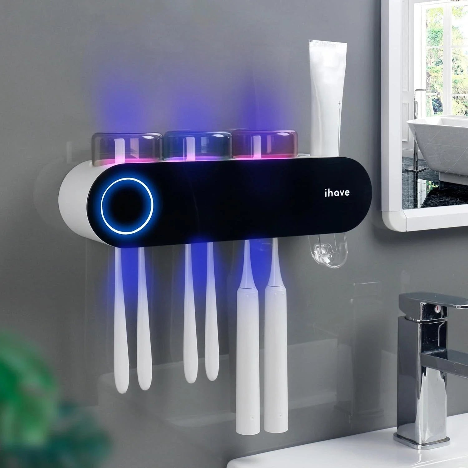 iHave Toothbrush Holders for Bathrooms, UV Toothbrush Sanitizer and Holder Smart